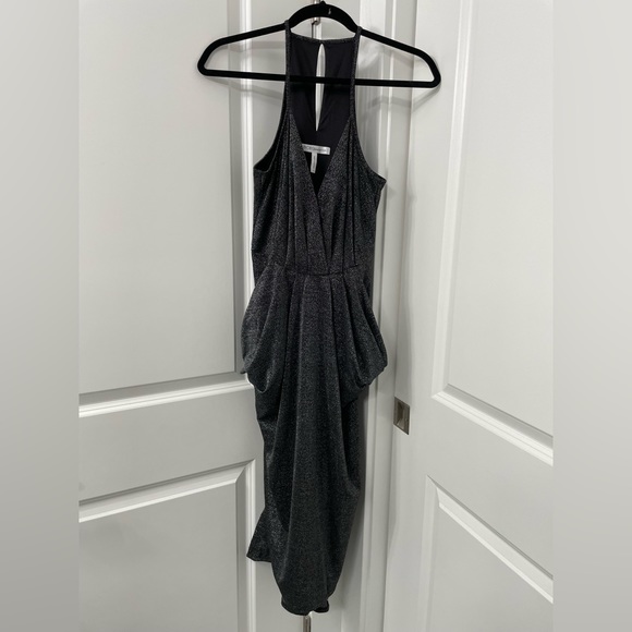 NWT | BCBGenaration|  Midi Metalic Black Dress | Small - Picture 13 of 14